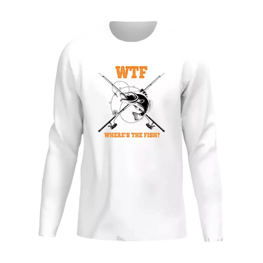 WTF Where's The Fish Men Long Sleeve Shirt